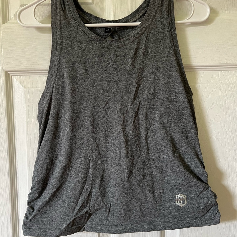 Born Primitive Gray Crop Tank Top Relaxed Fit